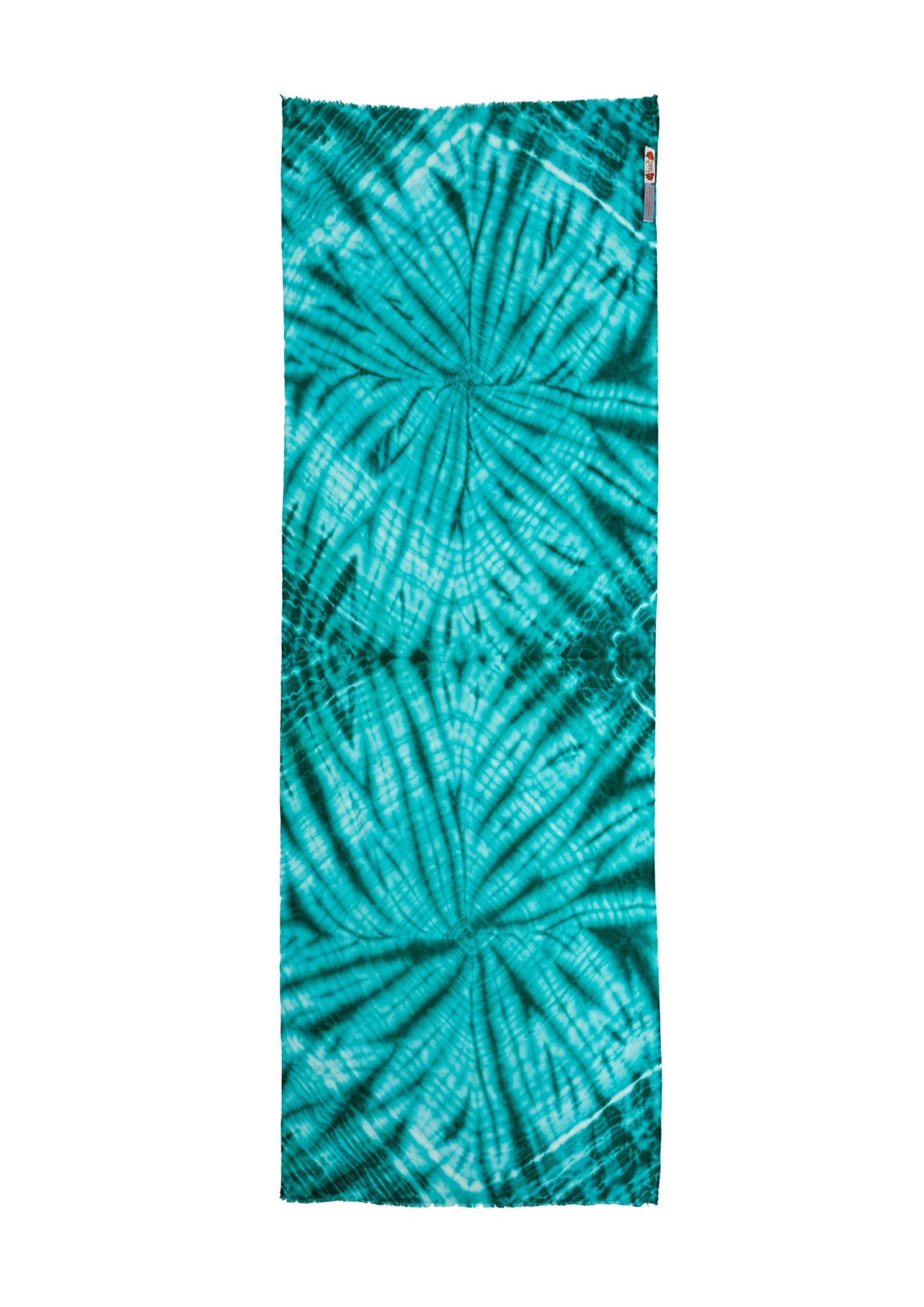 Scialle in Lana E Seta Tie&dye Colore Verde