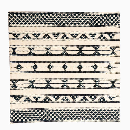 Set di 2 copricuscini federe in cotone colore bianco e nero 40x40CM