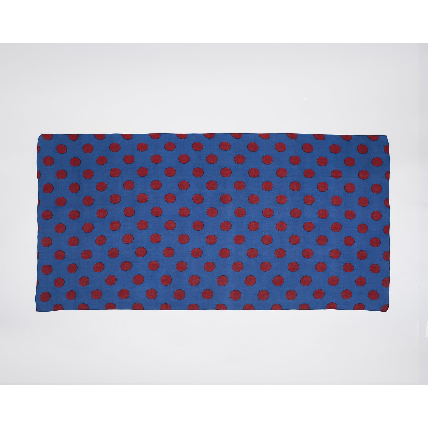 Sarong Pareo Colore Blu Con Punti Rossi Stampati All Over