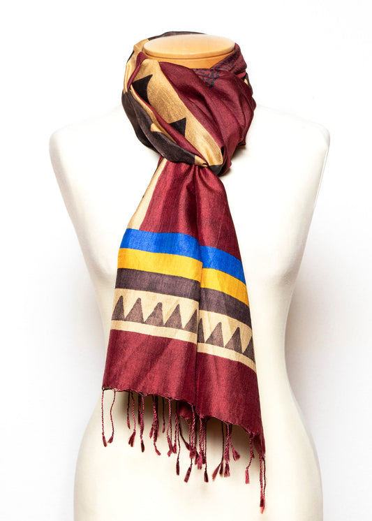 Sciarpa Stola in pura Seta Eri Ahimsa - 015