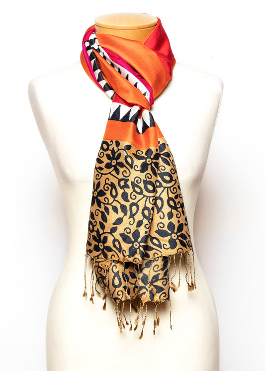 Sciarpa Stola in pura Seta Eri Ahimsa - 014