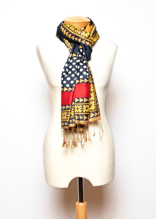 Sciarpa Stola in pura Seta Eri Ahimsa - 008