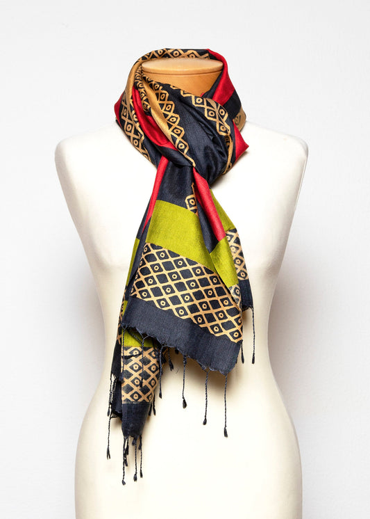 Sciarpa Stola in pura Seta Eri Ahimsa - 023