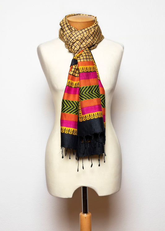 Sciarpa Stola in pura Seta Eri Ahimsa - 005