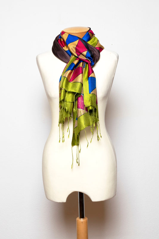 Sciarpa Stola in pura Seta Eri Ahimsa - 003