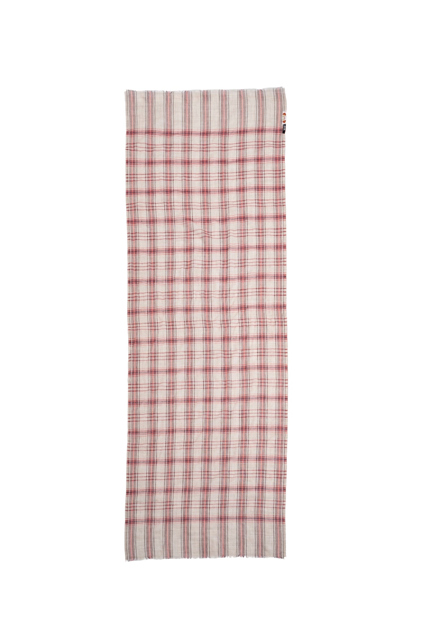 Sciarpa Elegante disegno Tartan Madras Check con Colori rosa grigio
