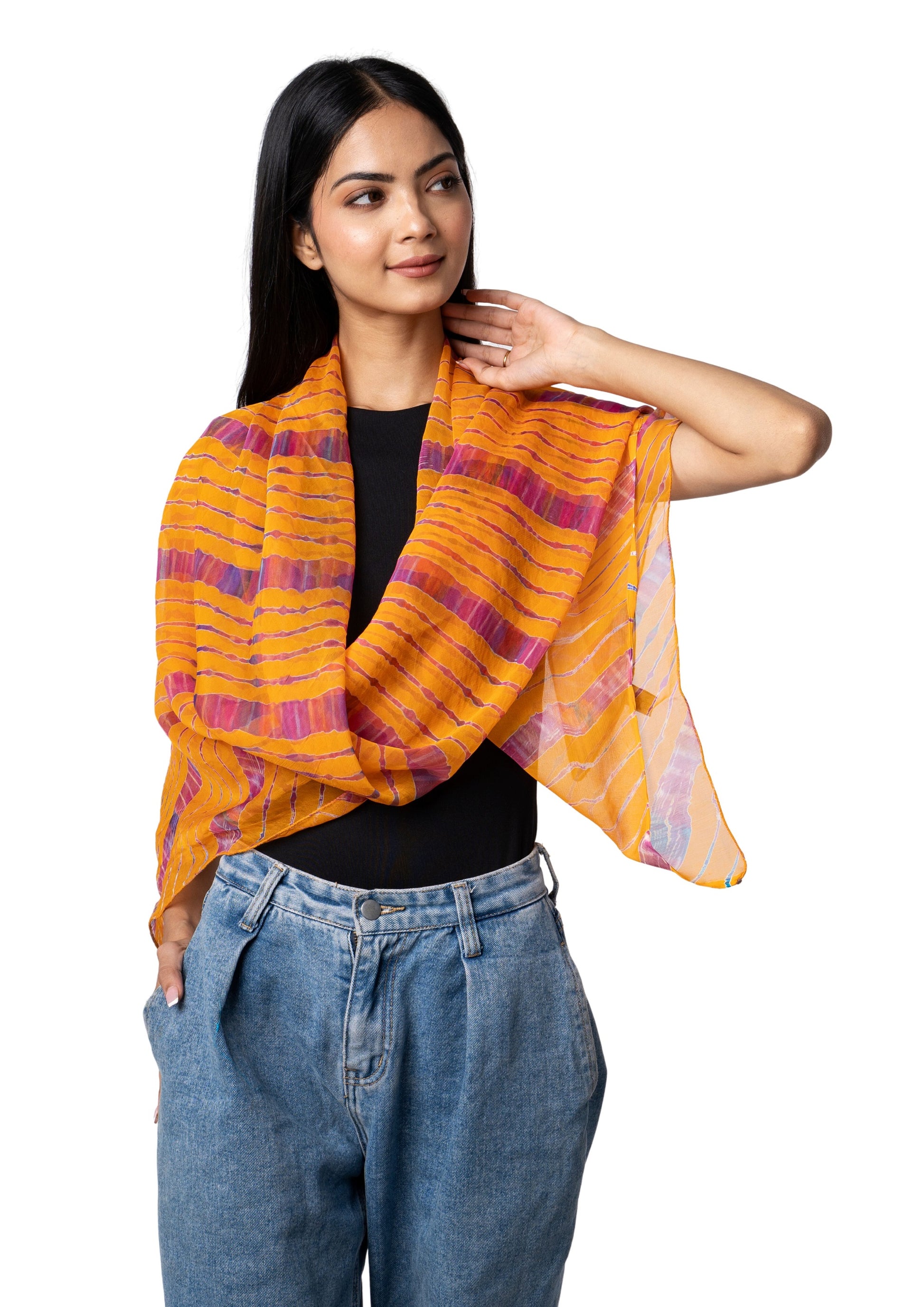 Chiffon Sciarpa Quadrata Donna Chiffon Silk Square Scarf Sciarpa