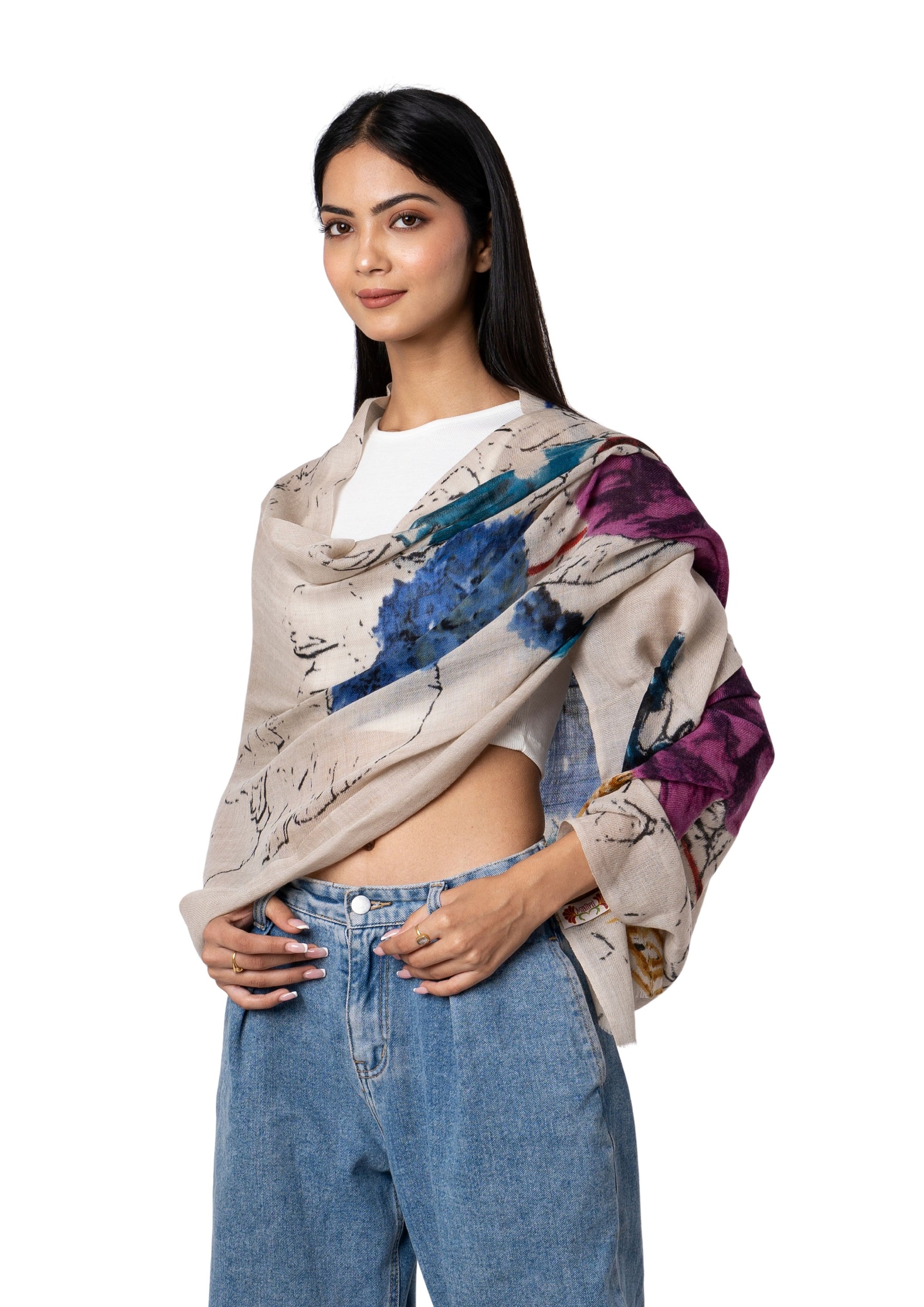 Asola Sciarpe Puro Cashmere Sciarpa Scaldacollo Bicolore