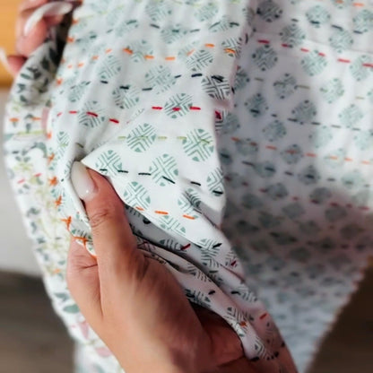 Multicolored Cotton Block Print and Kantha Children's Blanket – Handcrafted Indian Floral Pattern