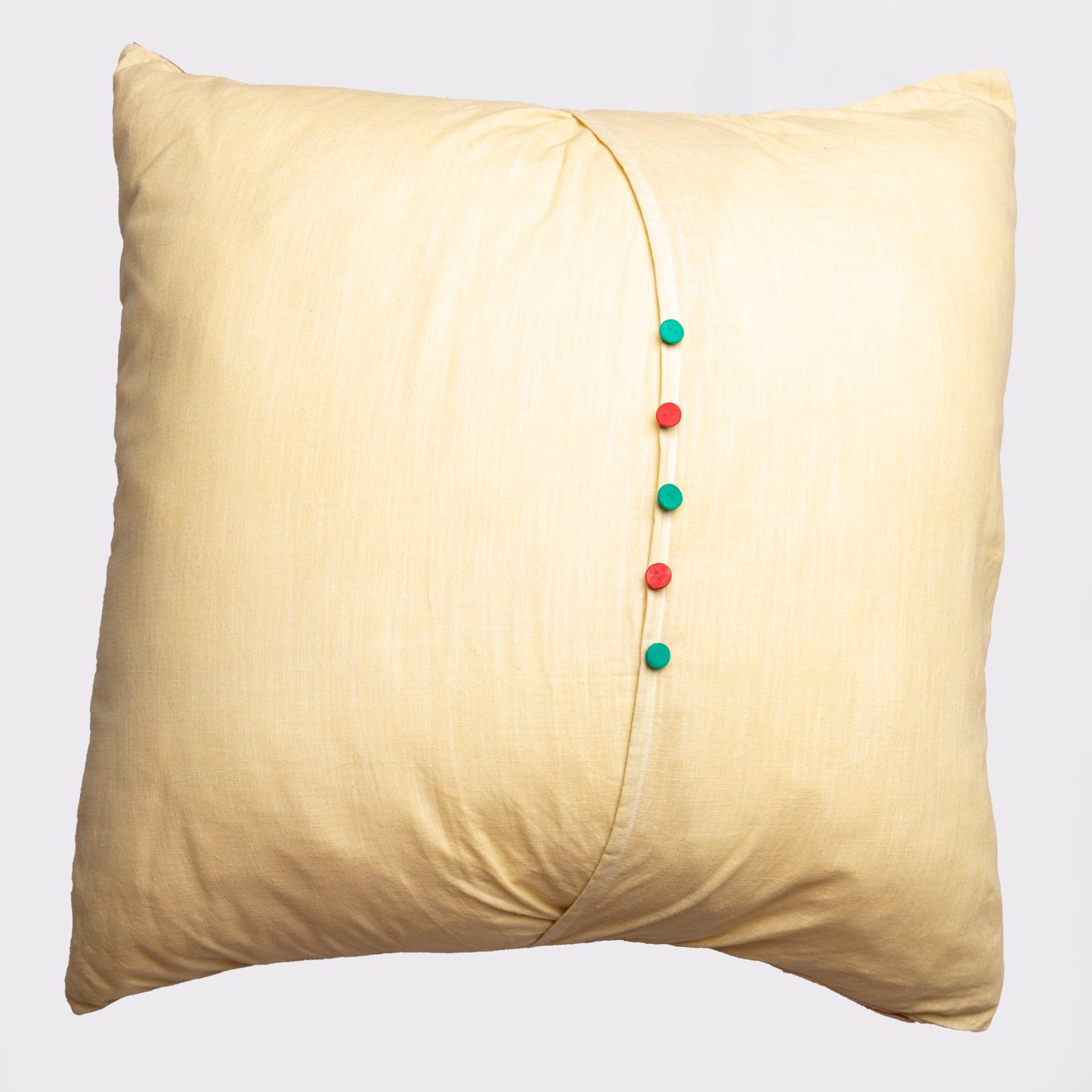 Set of 2 hand embroidered cotton pillowcases 50x50cm