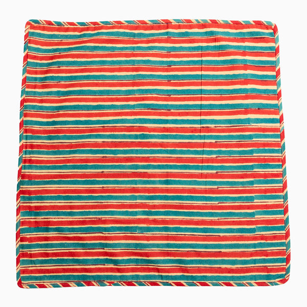 Set of 2 hand-printed pure cotton pillowcases 45X45CM