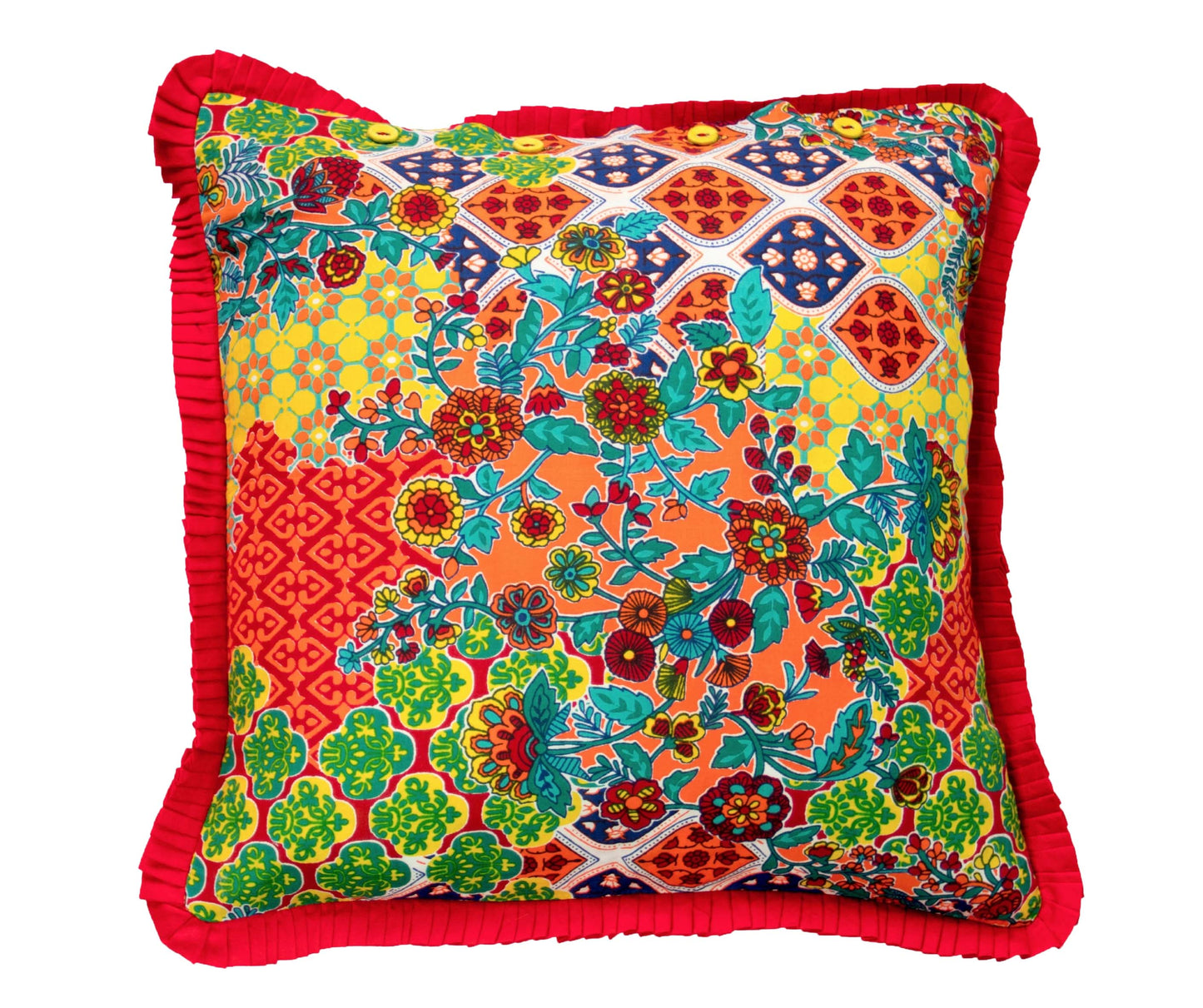 Set of 2 cotton fabric pillow covers - TEJA