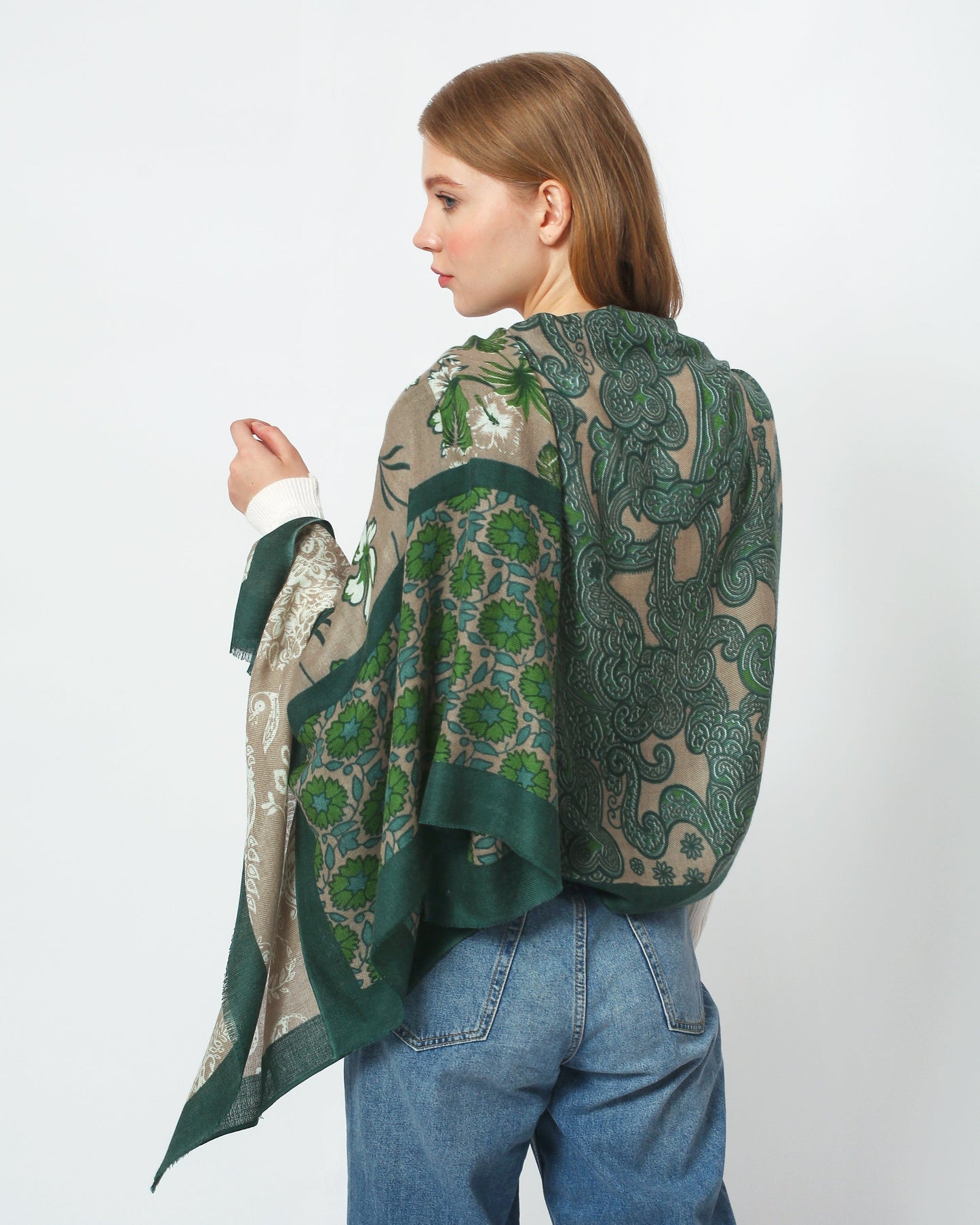 Pure wool shawl scarf soft and warm - AGASTYA