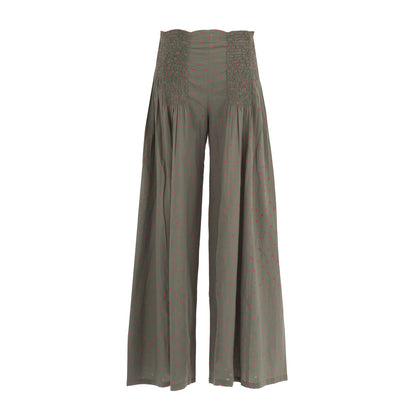 Elegant Summer Trousers In Pure Cotton With Elastic Waistband