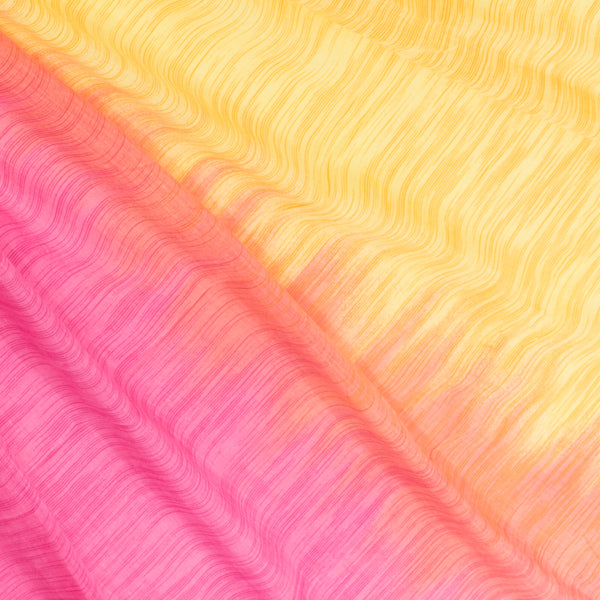Sarong Pareo Pink Yellow Printed 100% Pure Cotton