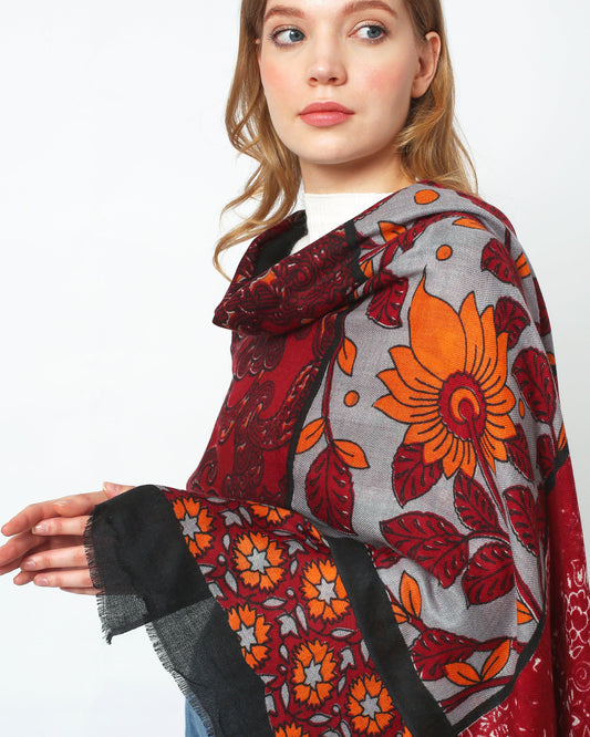 Pure wool shawl scarf soft and warm - DEVEV