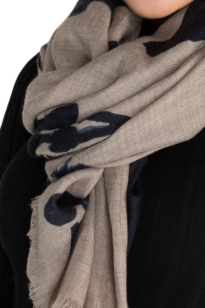 Wool and silk scarf - KRITI