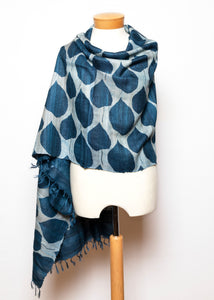 Pure Raw Silk Tussar Ahimsa Shawl Scarf - 010